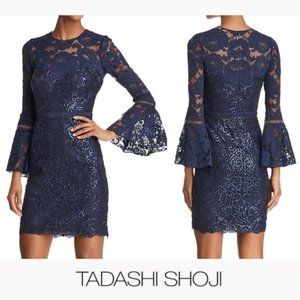 NWT TADASHI SHOJI Embroidered Lace & Sequin Dress